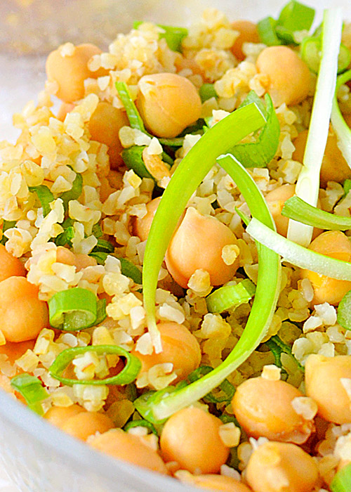 Insalata di ceci e bulgur