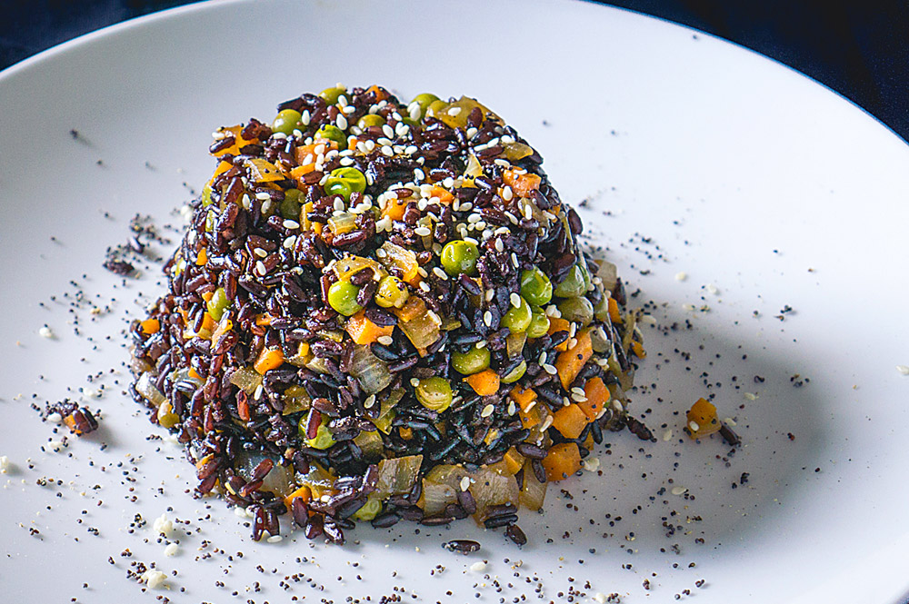 Riso Nero piselli e carote