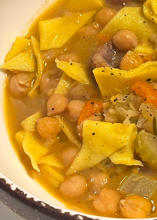 Zuppa di ceci e castagne